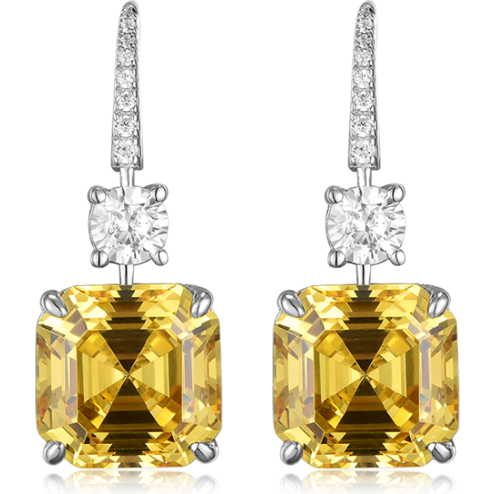 High Quality Luxury Yellow Zirconium Diamond Earrings for Parties and Weddings | Save 33% - Rajasthan Living 5