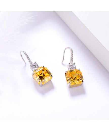 High Quality Luxury Yellow Zirconium Diamond Earrings for Parties and Weddings | Save 33% - Rajasthan Living 3