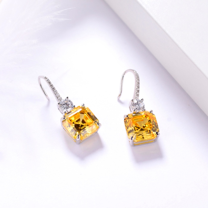 High Quality Luxury Yellow Zirconium Diamond Earrings for Parties and Weddings | Save 33% - Rajasthan Living 6