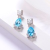 Fashion 925 Sterling Silver Earrings Sea Blue Zircon Drop Earrings for Women | Save 33% - Rajasthan Living 9