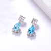 Fashion 925 Sterling Silver Earrings Sea Blue Zircon Drop Earrings for Women | Save 33% - Rajasthan Living 10