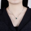 Elegant Jewelry Necklace Custom Rectangular Emerald 925 Silver Platinum Plated Necklace | Save 33% - Rajasthan Living 10