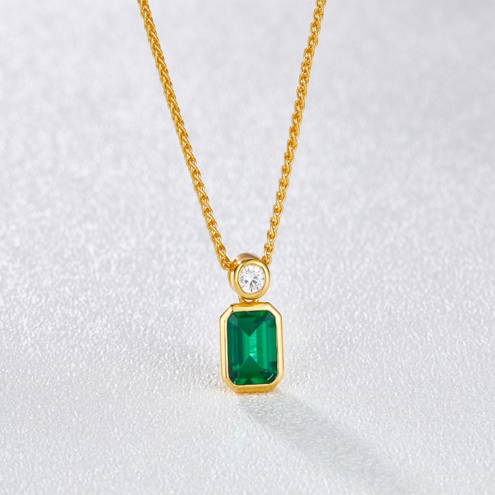 2022 New Fashion Lab Grown Emerald Real Gold Chain Jewelry 18k Solid Gold Necklace | Save 33% - Rajasthan Living 5