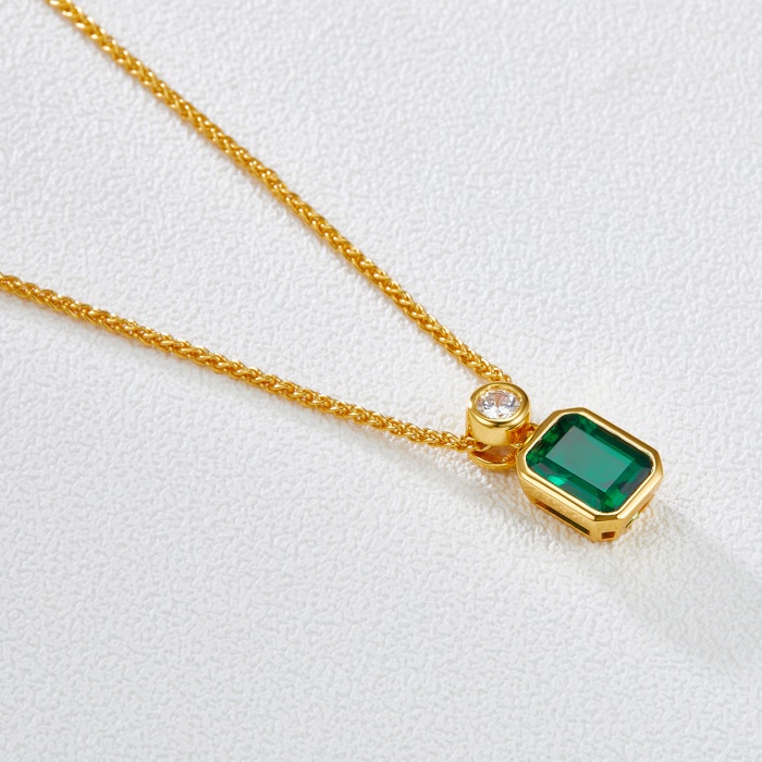 2022 New Fashion Lab Grown Emerald Real Gold Chain Jewelry 18k Solid Gold Necklace | Save 33% - Rajasthan Living 6