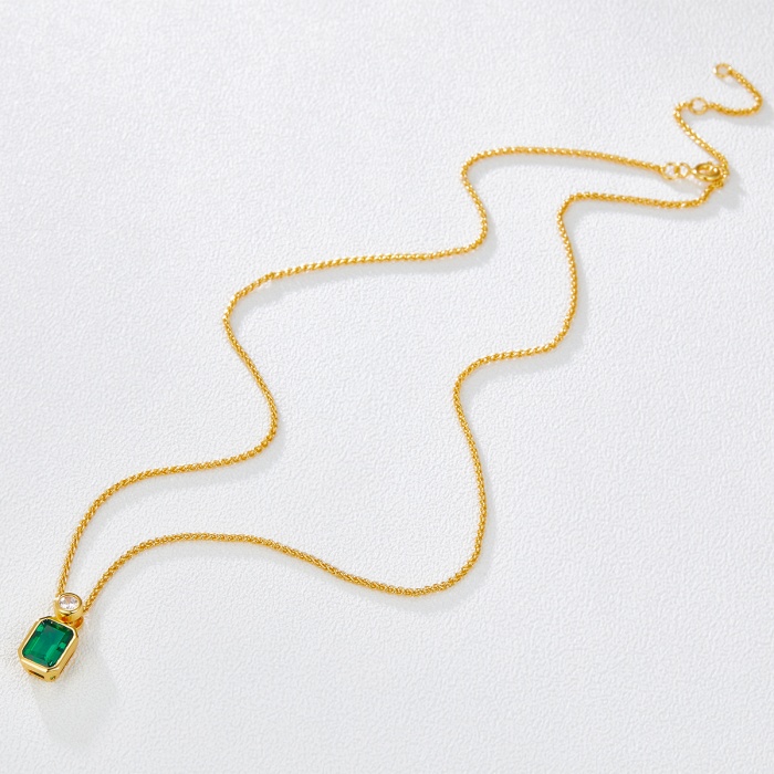 2022 New Fashion Lab Grown Emerald Real Gold Chain Jewelry 18k Solid Gold Necklace | Save 33% - Rajasthan Living 7
