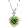 Fashion 925 Silver Emerald Necklace Diamond Cut Mint Green Heart Necklace Women’s Pendant | Save 33% - Rajasthan Living 11