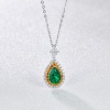 2022 New Emerald Crystal Zircon Women  925 Silver Pendant Jewelry Set | Save 33% - Rajasthan Living 11