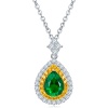 2022 New Emerald Crystal Zircon Women  925 Silver Pendant Jewelry Set | Save 33% - Rajasthan Living 12