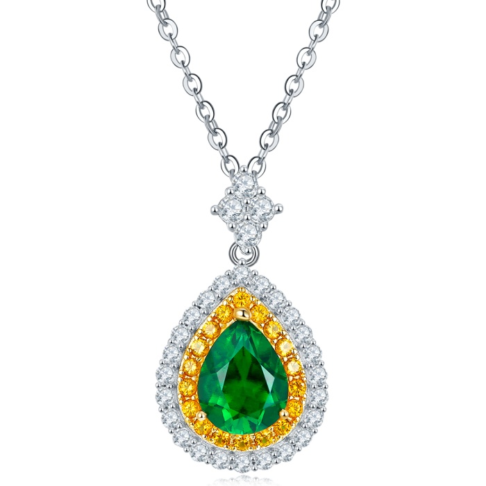 2022 New Emerald Crystal Zircon Women  925 Silver Pendant Jewelry Set | Save 33% - Rajasthan Living 8