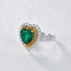 Factory Wholesale 18k Gold Jewelry Ring Heart Shape Bright Green Colombian Natural Emerald Love Ring | Save 33% - Rajasthan Living 9