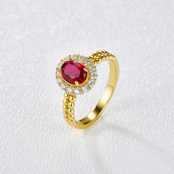 New 2022 Floral Design Pear Shaped Ruby Zircon Halo 925 Sterling Silver Rose Gold Plated Engagement Ring | Save 33% - Rajasthan Living 6