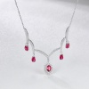New Hot Selling Fashion Ruby Necklace Platinum Necklace Ladies Jewelry | Save 33% - Rajasthan Living 11