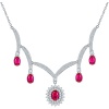 New Hot Selling Fashion Ruby Necklace Platinum Necklace Ladies Jewelry | Save 33% - Rajasthan Living 9