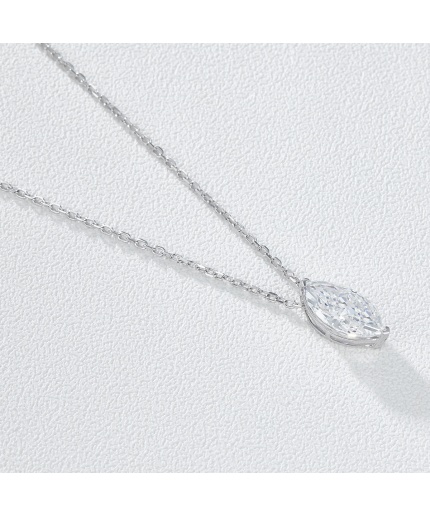 2022 High Quality 5A Zircon Pendant Chain Necklace 925 Sterling Silver Jewelry Woman White Gold Necklace | Save 33% - Rajasthan Living 3