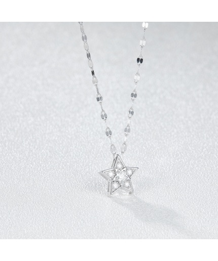 2022 New Fashion 5A Zircon 925 Silver Jewelry Necklace Chain Necklace Star Necklace For Women Jewelry | Save 33% - Rajasthan Living 3