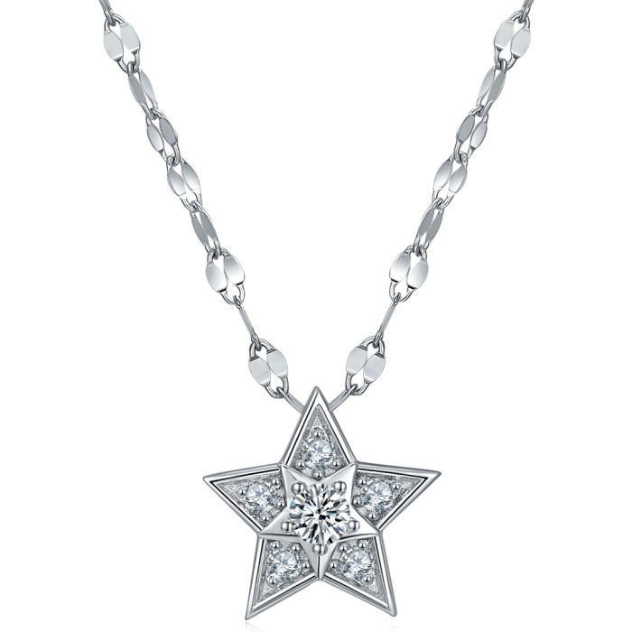 2022 New Fashion 5A Zircon 925 Silver Jewelry Necklace Chain Necklace Star Necklace For Women Jewelry | Save 33% - Rajasthan Living 9