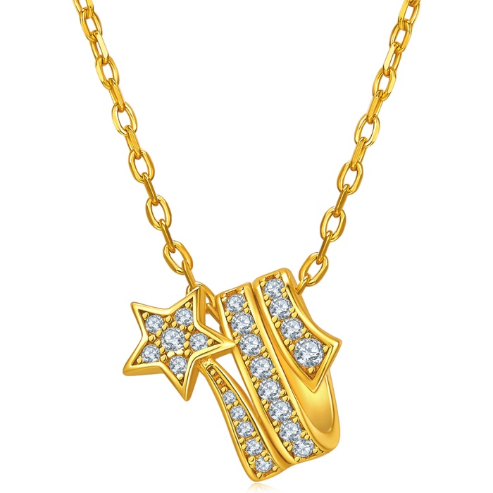 Simple Geometric Star 18k Gold Custom Pendant Necklace For Women Temperament Chain Designer Necklace Jewelry | Save 33% - Rajasthan Living 8