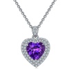 New Fashion Jewelry 925 Sterling Silver Necklace purple Cubic Zirconia Pendant Necklace For Women | Save 33% - Rajasthan Living 12
