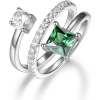 Jewelry High Quality Sterling Silver Diamond Pull Emerald Rings Ladies Luxury Jewelry | Save 33% - Rajasthan Living 9