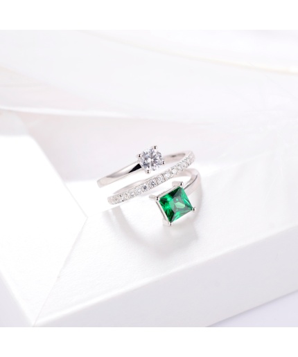 Jewelry High Quality Sterling Silver Diamond Pull Emerald Rings Ladies Luxury Jewelry | Save 33% - Rajasthan Living 3