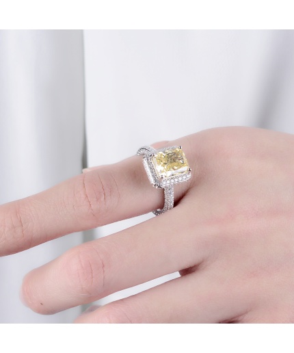 Hot Selling Champagne Square Crystal Engagement Rings Crystal Geometric Finger Rings | Save 33% - Rajasthan Living