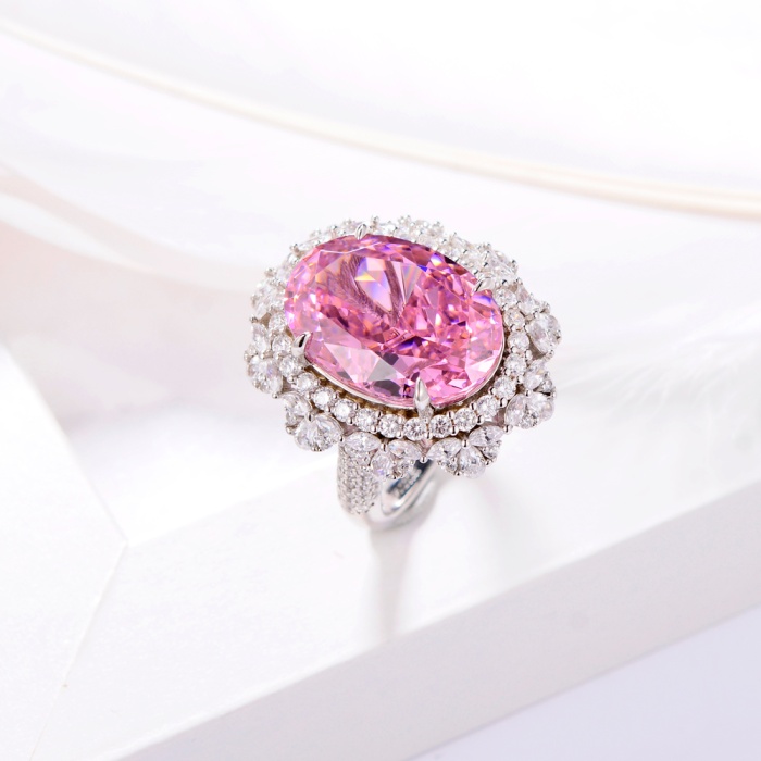 Fashion 925 Sterling Silver Pink Gemstone Ring Birthday Ladies Finger Jewelry Personality Zircon Ring | Save 33% - Rajasthan Living 6