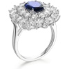 2022 Jewelry Sunflower Shape Ring Blue Sapphire White Gold Plated Rings Women’s Engagement Set | Save 33% - Rajasthan Living 8