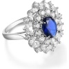 2022 Jewelry Sunflower Shape Ring Blue Sapphire White Gold Plated Rings Women’s Engagement Set | Save 33% - Rajasthan Living 10