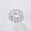 Elegant Full Eternity Ascher White Zirconium/Moissanite Diamond 14K Gold Women’s Engagement/Anniversary Ring | Save 33% - Rajasthan Living 9