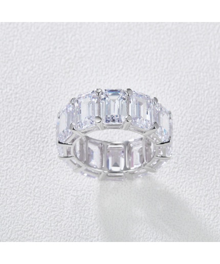 Elegant Full Eternity Ascher White Zirconium/Moissanite Diamond 14K Gold Women’s Engagement/Anniversary Ring | Save 33% - Rajasthan Living