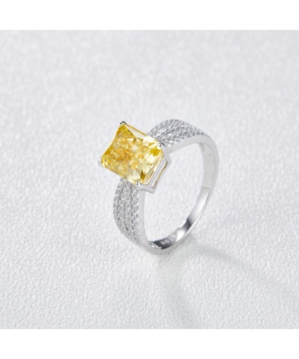Latest Fashion Cut Yellow Diamond Engagement Rings Sterling Silver 925 Topaz Wedding Rings | Save 33% - Rajasthan Living