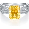 Latest Fashion Cut Yellow Diamond Engagement Rings Sterling Silver 925 Topaz Wedding Rings | Save 33% - Rajasthan Living 10