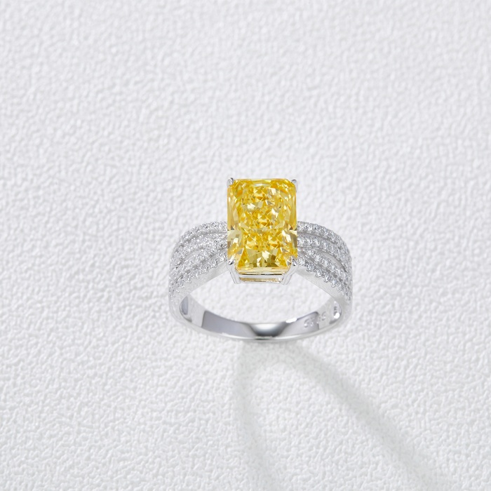 Latest Fashion Cut Yellow Diamond Engagement Rings Sterling Silver 925 Topaz Wedding Rings | Save 33% - Rajasthan Living 7