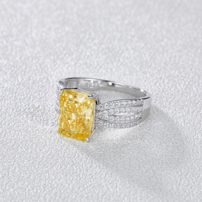 Latest Fashion Cut Yellow Diamond Engagement Rings Sterling Silver 925 Topaz Wedding Rings | Save 33% - Rajasthan Living 8
