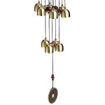 Metal Wind Chime 10 Bells with Metal Coin Wind Chimes for Home | Jingle Good Sound wall hanging Christmas ornaments | Save 33% - Rajasthan Living 13