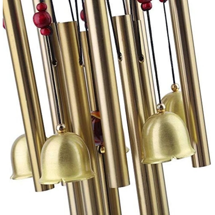 Metal Wind Chime 10 Bells with Metal Coin Wind Chimes for Home | Jingle Good Sound wall hanging Christmas ornaments | Save 33% - Rajasthan Living 10