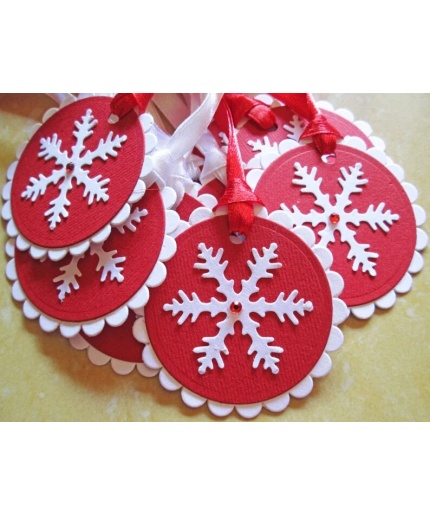 Snowflakes Christmas Gift Tags – Christmas Tags – Holiday Gift Tags – Christmas Gifts – Christmas Wrapping – Christmas Gift Wrap – Set of 10 | Save 33% - Rajasthan Living