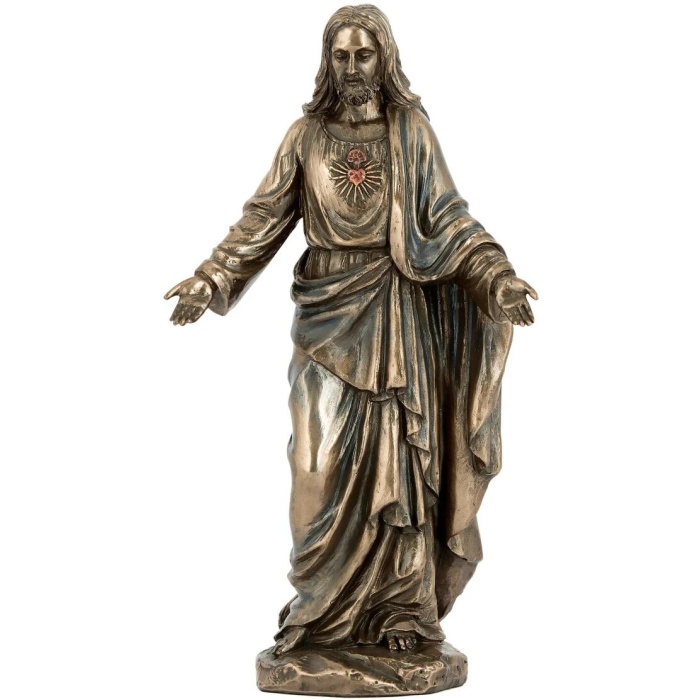 Jesus Christ with Open Hands Blessing Posture Showpiece Gift Christmas-Height-8 Inches | Save 33% - Rajasthan Living 5