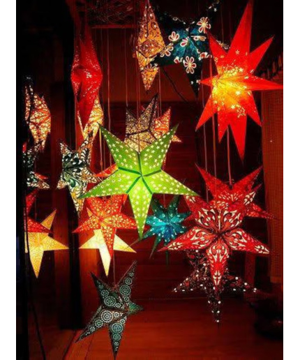 Fast Shipping 10 Pcs Star Decorative Paper Lamps Christmas Tree Decoration Paper Lanterns Festival Decoration Indian Decoration Party Supply | Save 33% - Rajasthan Living