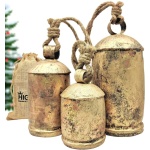 HIGHBIX Set of 3 Giant Harmony Cow Bells Large Vintage Handmade Rustic Lucky Christmas Bells On Rope | Save 33% - Rajasthan Living 10