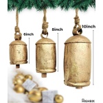 HIGHBIX Set of 3 Giant Harmony Cow Bells Large Vintage Handmade Rustic Lucky Christmas Bells On Rope | Save 33% - Rajasthan Living 11