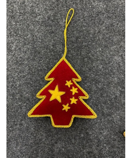 Set of 3 Hand Embroidered Christmas Ornaments for Home Decoration | Save 33% - Rajasthan Living 3