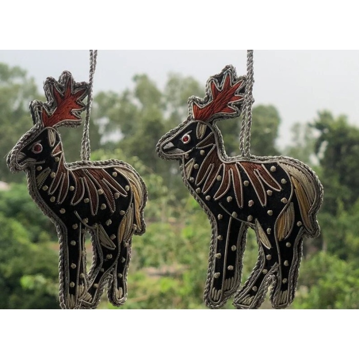 Set of 6 Reindeer Christmas Ornaments, Holiday Decor, Xmas Hanging,Jungle Safari, Animal for kids, Christmas Reindeer, Christmas Decorative | Save 33% - Rajasthan Living 8