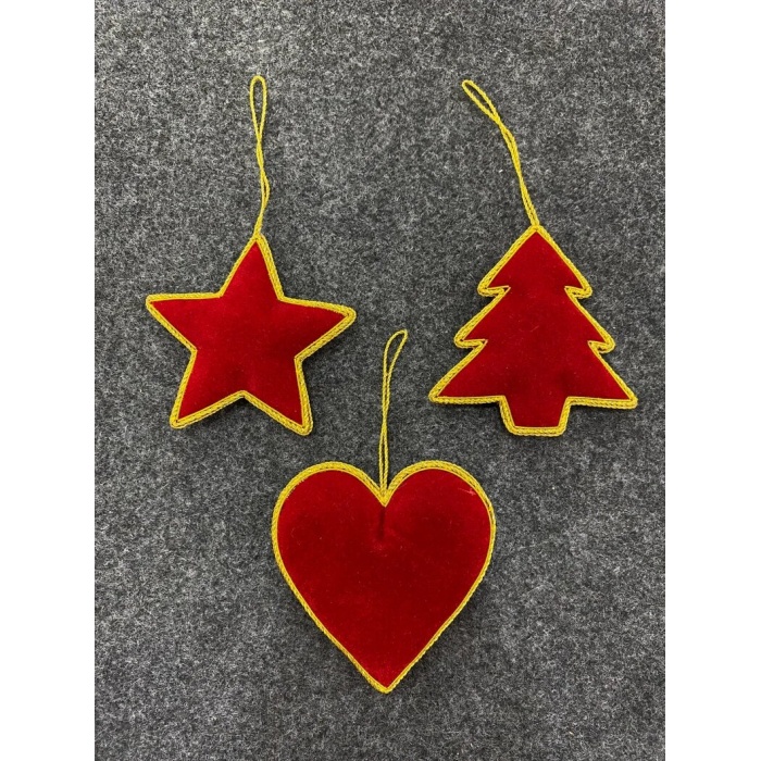 Set of 3 Hand Embroidered Christmas Ornaments for Home Decoration | Save 33% - Rajasthan Living 9