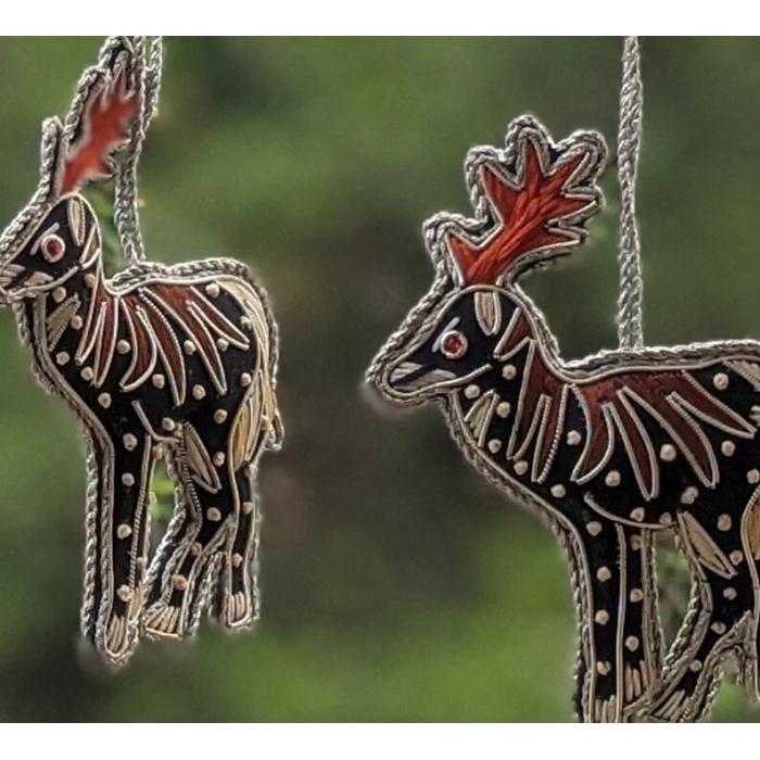 Set of 6 Reindeer Christmas Ornaments, Holiday Decor, Xmas Hanging,Jungle Safari, Animal for kids, Christmas Reindeer, Christmas Decorative | Save 33% - Rajasthan Living 12
