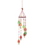 Wall decor hanging layer christmas hanging multi color bell decor wind chimes handmade new string handpainted | Save 33% - Rajasthan Living 8