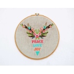 Christmas Embroidery Hoop, linen with multi colors, holiday gift, christmas words. | Save 33% - Rajasthan Living 10