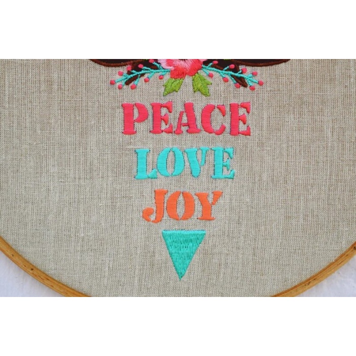 Christmas Embroidery Hoop, linen with multi colors, holiday gift, christmas words. | Save 33% - Rajasthan Living 7