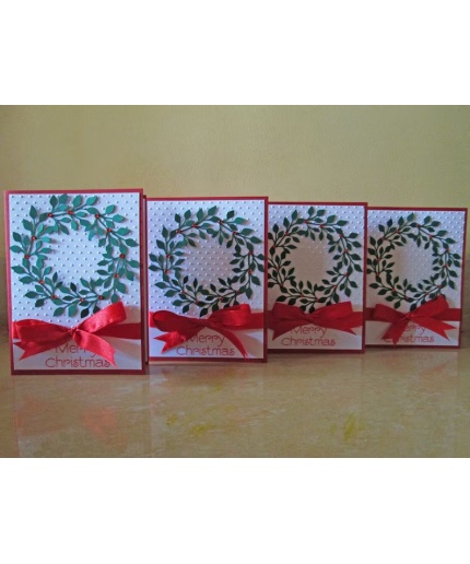 Wreath Christmas Cards – Embossed Christmas Card Sets – Holiday Cards – Boxed Christmas Cards – Holiday Card Set – Merry Christmas Card Sets | Save 33% - Rajasthan Living 3