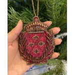 Vintage bullion zari hand embroidered christmas decoration hanging ornament | Save 33% - Rajasthan Living 9